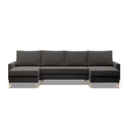 Ecksofa BLANK U, Stoffart - Gruppe I, Füllung - Schaumstoff, Farbe - GRAU