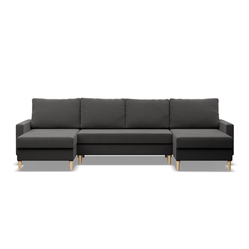 Ecksofa BLANK U, Stoffart - Gruppe I, Füllung - Schaumstoff, Farbe - GRAU
