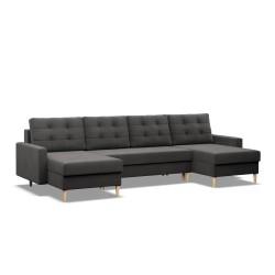 Ecksofa BLANK U, Stoffart - Gruppe I, Füllung - Schaumstoff, Farbe - GRAU
