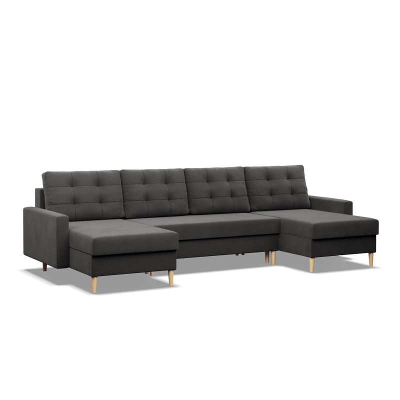 Ecksofa BLANK U, Stoffart - Gruppe I, Füllung - Schaumstoff, Farbe - GRAU