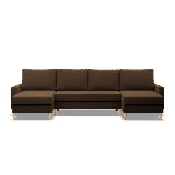 Ecksofa BLANK U, Stoffart - I Gruppe, Füllung - Schaumstoff, Farbe - BRAUN