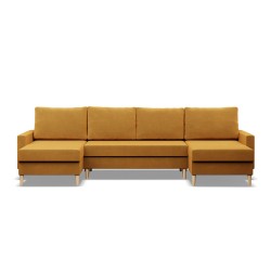 Ecksofa BLANK U, Stoffart - Gruppe II, Polsterung - Federkern, Farbe - GELB