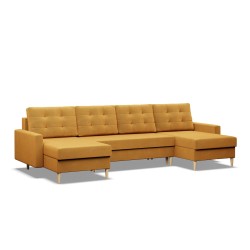 Ecksofa BLANK U, Stoffart - Gruppe II, Polsterung - Federkern, Farbe - GELB