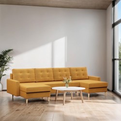 Ecksofa BLANK U, Stoffart - Gruppe II, Polsterung - Federkern, Farbe - GELB