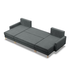 Ecksofa BLANK U, Stoffart - Gruppe II, Füllung - Federkern, Farbe - DUNKELGRAU