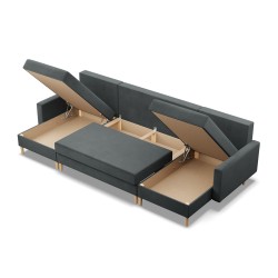 Ecksofa BLANK U, Stoffart - Gruppe II, Füllung - Federkern, Farbe - DUNKELGRAU