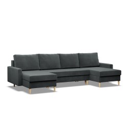 Corner Sofa BLANK U, Fabric Type - Group II, Filling - Spring, Color - DARK GRAY