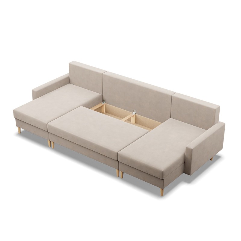 Sofá esquinero BLANK U, Tipo de tela - Grupo II, Relleno - De muelles, Color - BEIGE