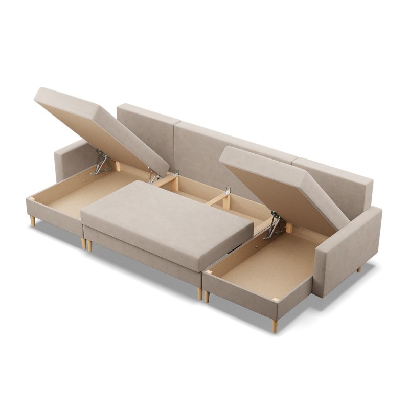 Ecksofa BLANK U, Stoffart - II Gruppe, Füllung - Federkern, Farbe - BEIGE