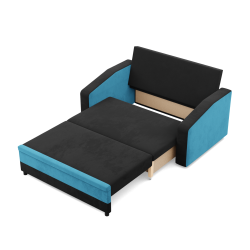 Sofa ORION, Farbe - SCHWARZ + TÜRKIS