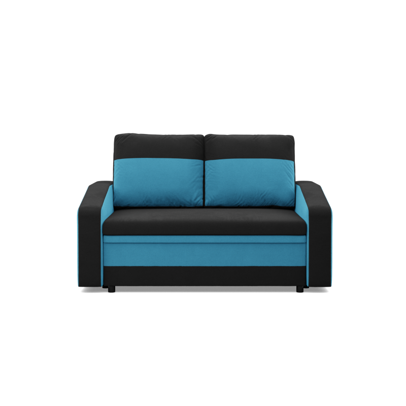 Sofa ORION, Farbe - SCHWARZ + TÜRKIS