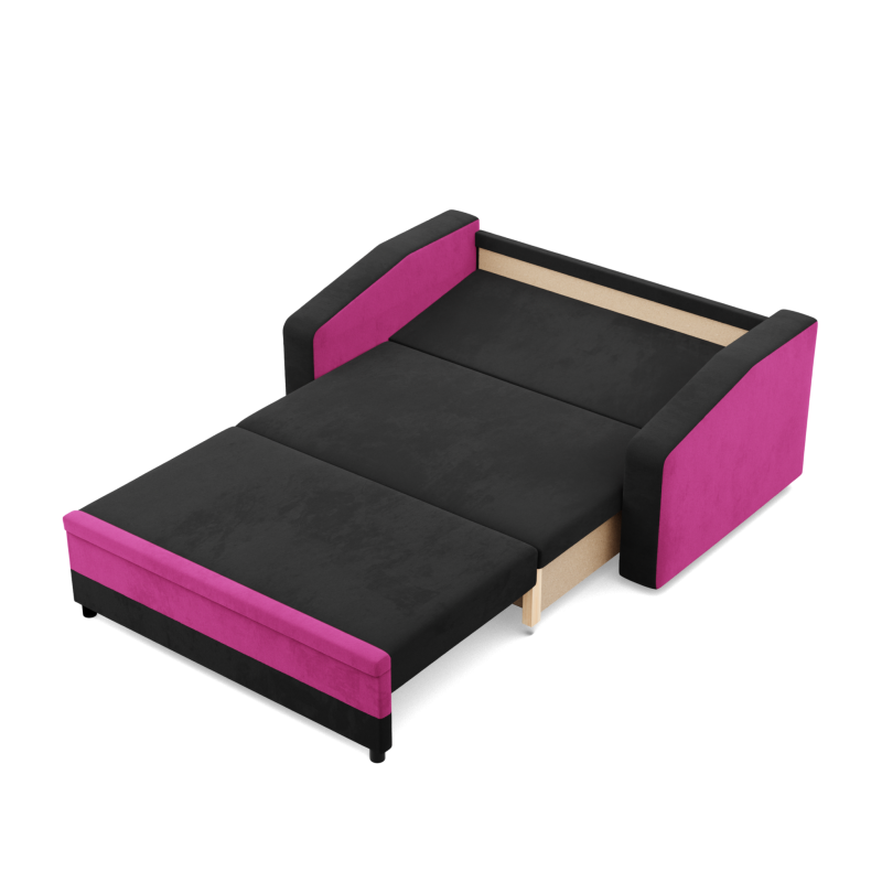 Sofa ORION, Farbe - SCHWARZ + FUCHSIA