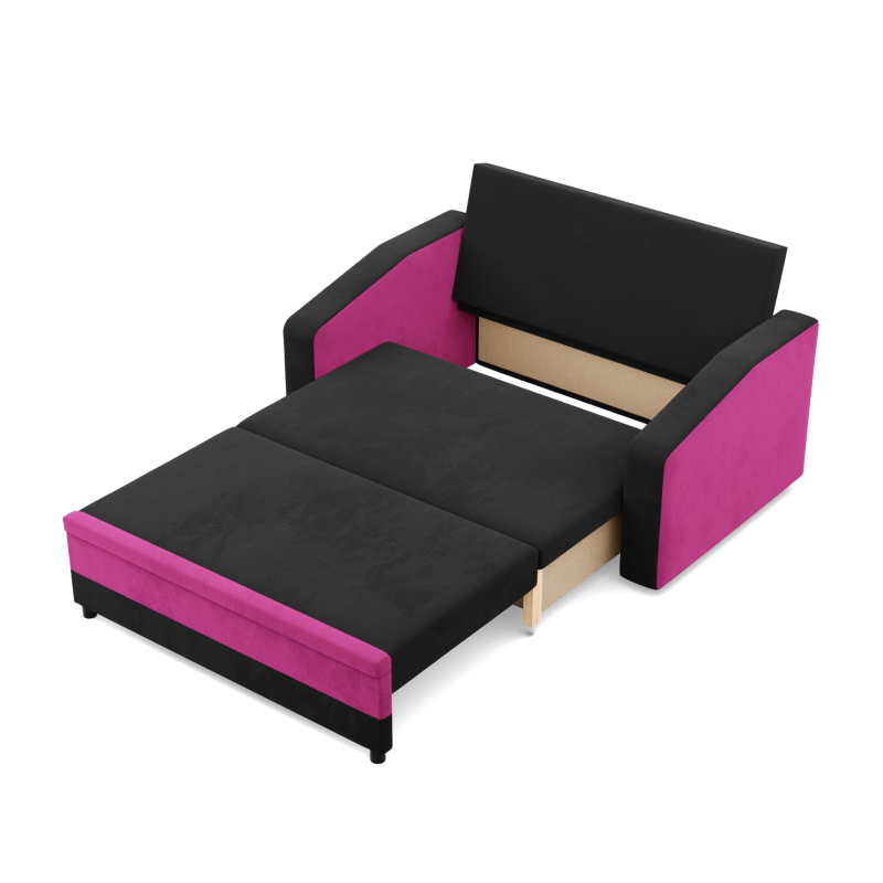 Sofa ORION, Farbe - SCHWARZ + FUCHSIA