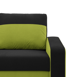 Sofa ORION, Farbe - SCHWARZ + LIMETTE