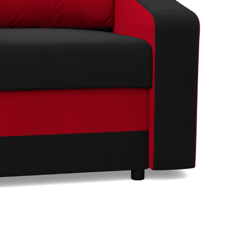 Sessel ORION, Füllung - Schaumstoff, Farbe - SCHWARZ + ROT