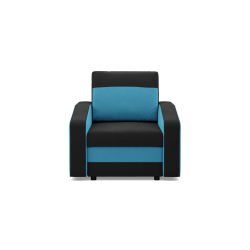 Sillón ORION, Relleno - Espuma, Color - NEGRO + TURQUESA