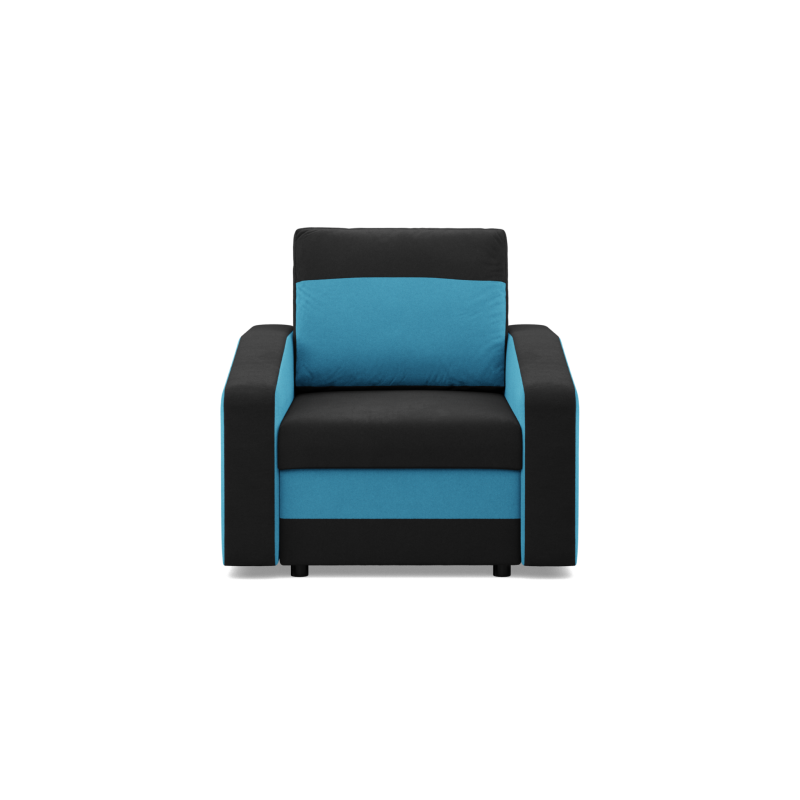 ORION Armchair, Filling - Foam, Color - BLACK + TURQUOISE