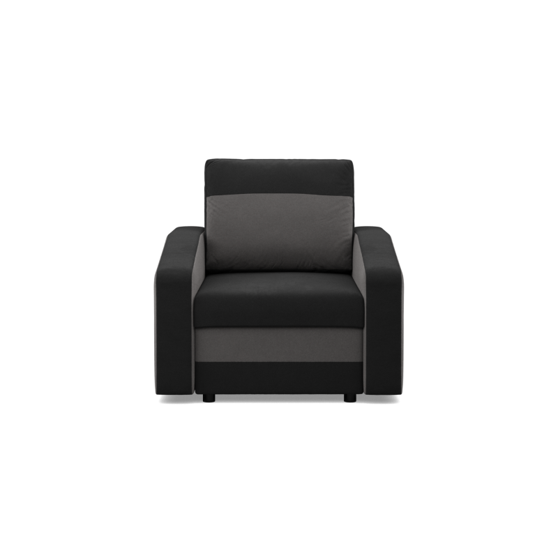 ORION Armchair, Filling - Foam, Color - BLACK + GRAY