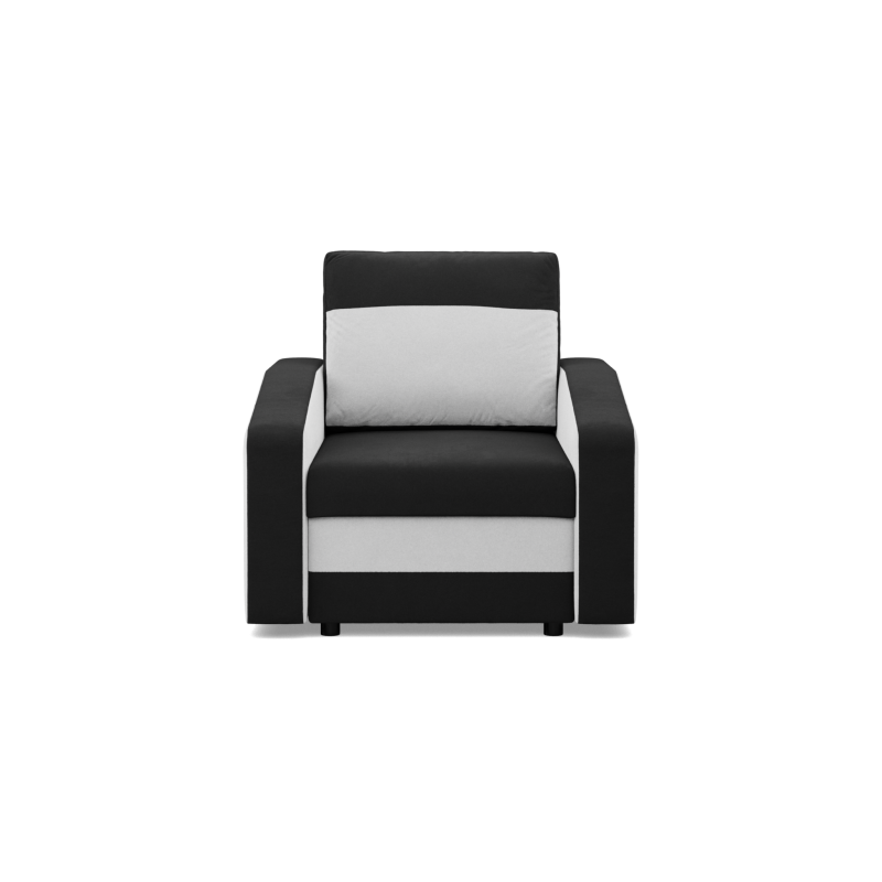 ORION Armchair, Filling - Foam, Color - BLACK + WHITE