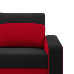 Sillón ORION, Relleno - Con muelles, Color - NEGRO + ROJO