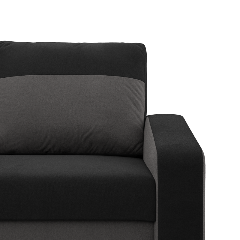 ORION Armchair, Filling - Spring, Color - BLACK + GRAY