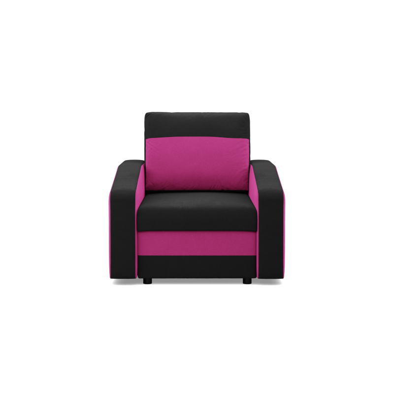 Sillón ORION, Relleno - Muelles, Color - NEGRO + FUCSIA