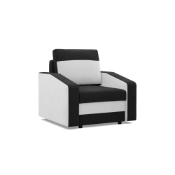 Sillón ORION, Relleno - De muelles, Color - NEGRO + BLANCO