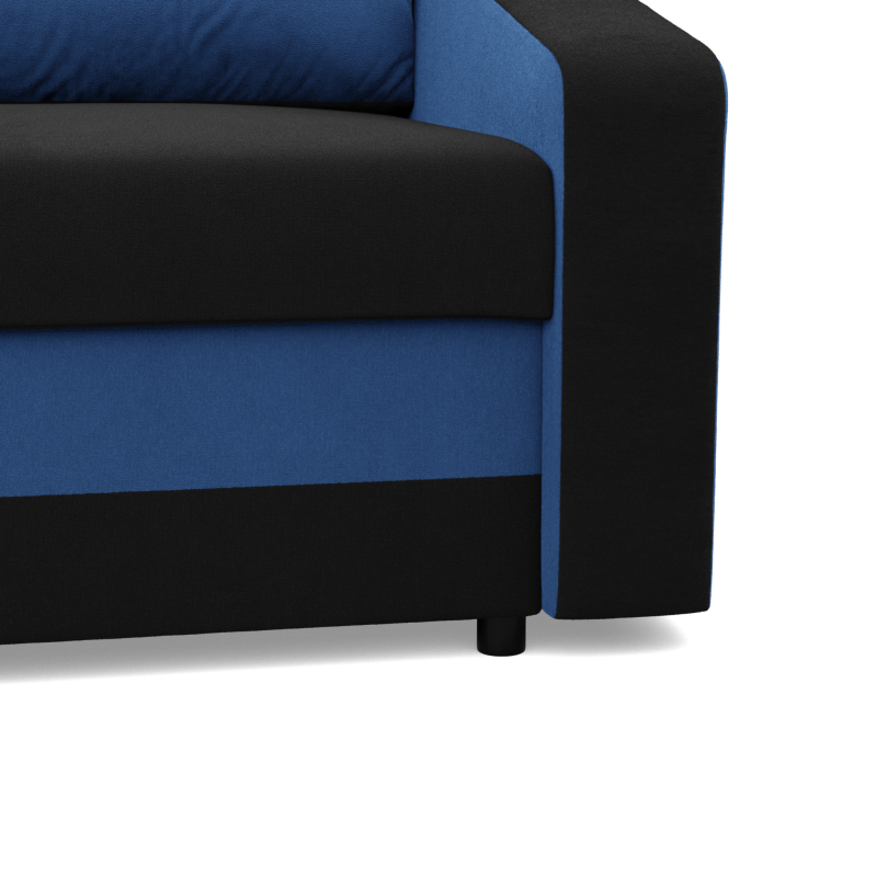 Sillón ORION, Relleno - de muelles, Color - NEGRO + AZUL MARINO