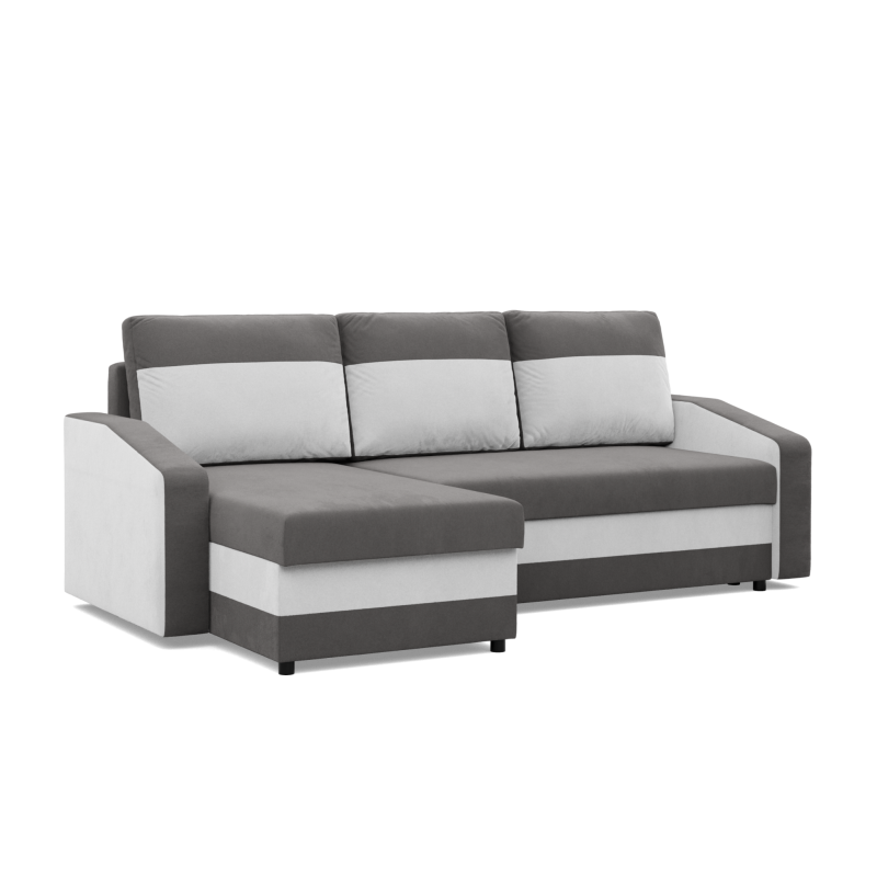 ORION Corner Sofa, Filling - Foam, Color - GRAY + WHITE