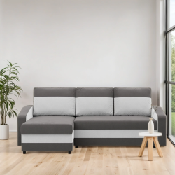 ORION Corner Sofa, Filling - Foam, Color - GRAY + WHITE