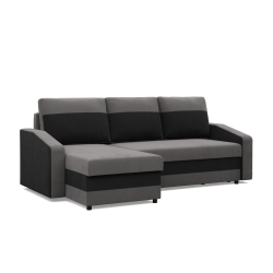 ORION Corner Sofa, Filling - Foam, Color - GRAY + BLACK