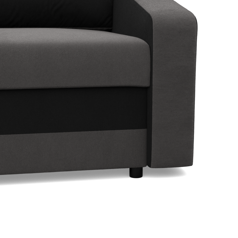 ORION Corner Sofa, Filling - Foam, Color - GRAY + BLACK