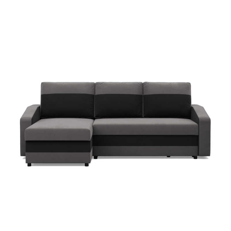 ORION Corner Sofa, Filling - Foam, Color - GRAY + BLACK