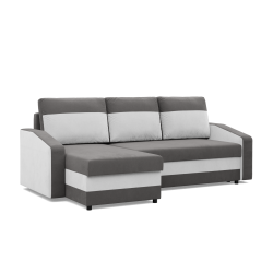 ORION Corner Sofa, Filling - Spring, Color - GRAY + WHITE