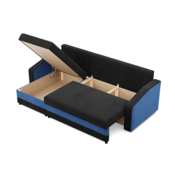 ORION Corner Sofa, Filling - Spring, Color - BLACK + INK