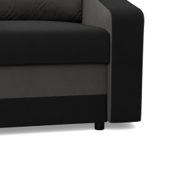 ORION Corner Sofa, Filling - Spring, Color - BLACK + GRAY