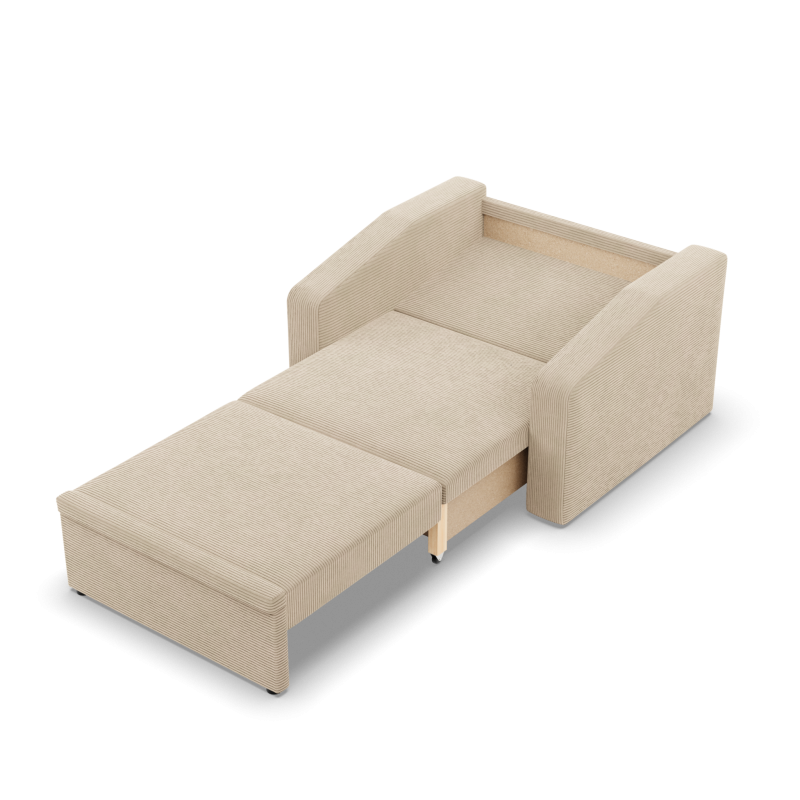 Ausklappbarer Sessel Orbit 80, Farbe - BEIGE - Poso 100