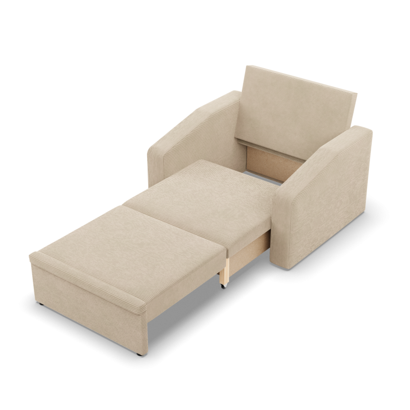 Ausklappbarer Sessel Orbit 80, Farbe - BEIGE - Poso 100