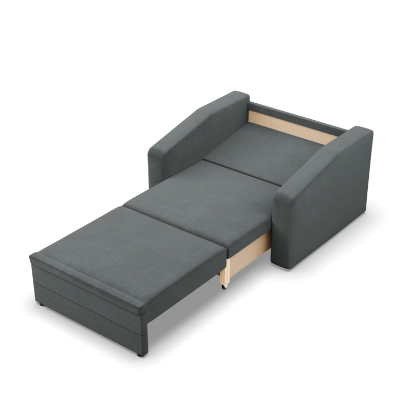 Ausklappbarer Sessel Orbit 80, Farbe - DUNKELGRAU - Kronos 034