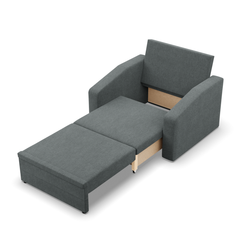 Ausziehbarer Sessel Orbit 80, Farbe - DUNKELGRAU - Malmo New 095