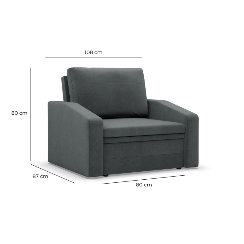 Sillón reclinable Orbit 80, Color - MARRÓN - Malmo New 028