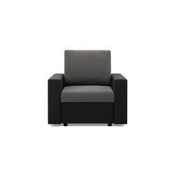 Sillón LUNA, Color - GRIS + NEGRO