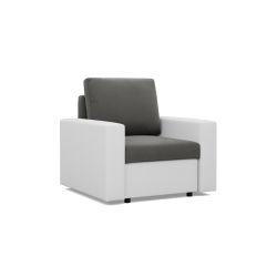 LUNA Armchair, Color - GRAY + WHITE