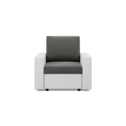 LUNA Armchair, Color - GRAY + WHITE
