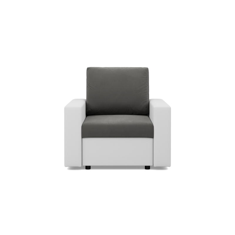LUNA Armchair, Color - GRAY + WHITE
