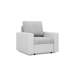 Sillón LUNA, Color - GRIS + BLANCO