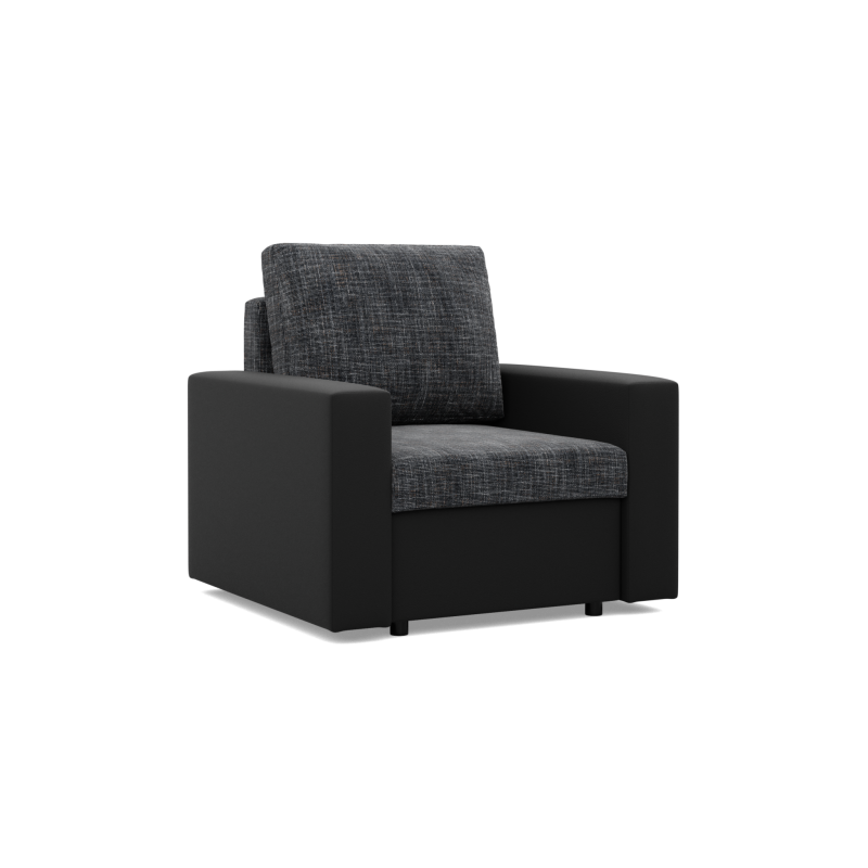 Sillón LUNA, Color - GRIS OSCURO + NEGRO