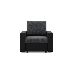 LUNA Armchair, Color - DARK GRAY + BLACK