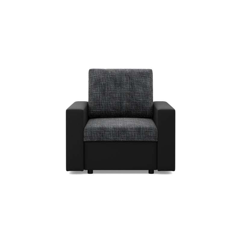 LUNA Armchair, Color - DARK GRAY + BLACK
