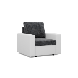 LUNA Armchair, Color - DARK GRAY + WHITE